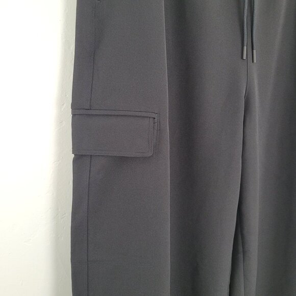 Athleta Promenade High Rise Cargo Pant Relaxed Wide Leg Pants Black Size L - Picture 10 of 14